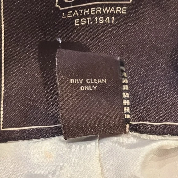 Coach Leatherware Pink Houndstooth Wool & Leather Trim Coat Size Large - Picture 12 of 15